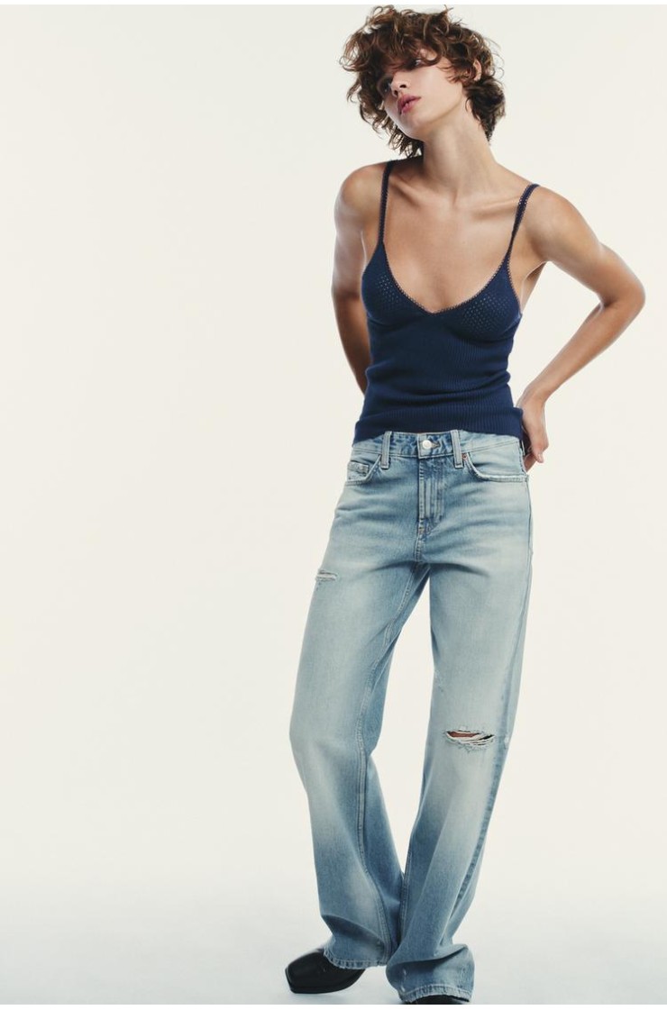 Ripped Jeans Jean Zara 6045 Ripped Jeans Zara Jean Wide Leg Full