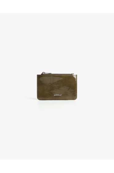 Faux-patent-finish card holder, Bershka women