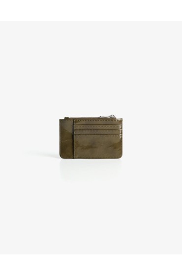 Faux-patent-finish card holder, Bershka women