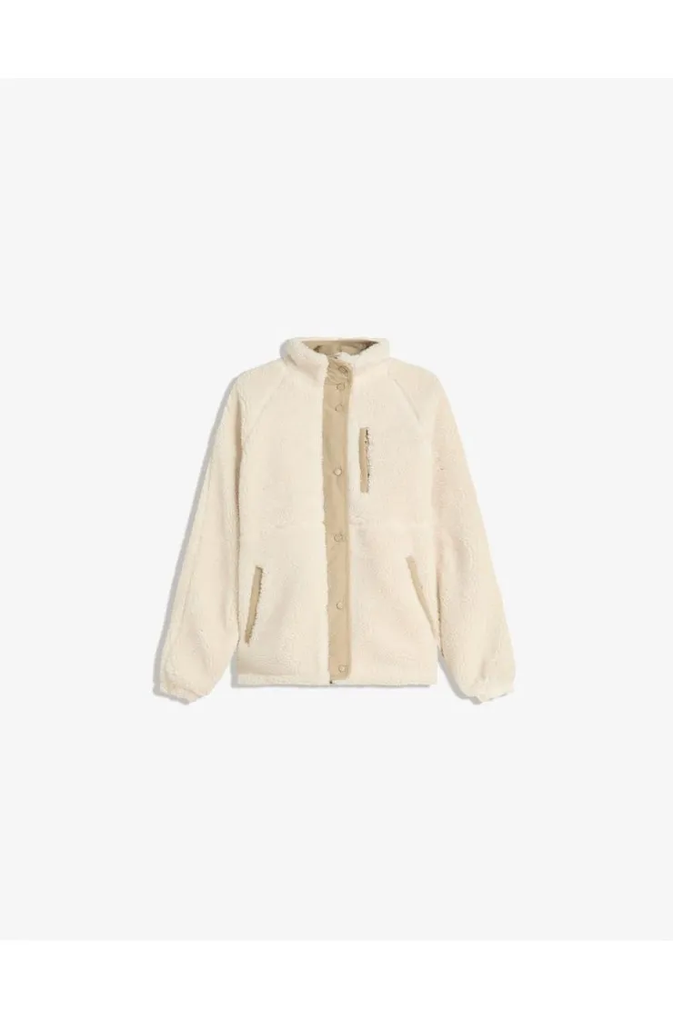 Faux shearling jacket, Bershka women