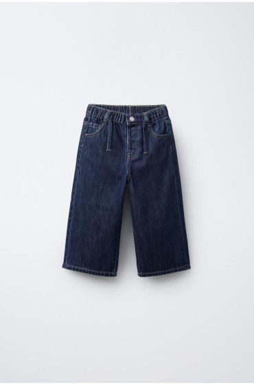 WIDE-LEG DRAWSTRING JEANS, Zara baby