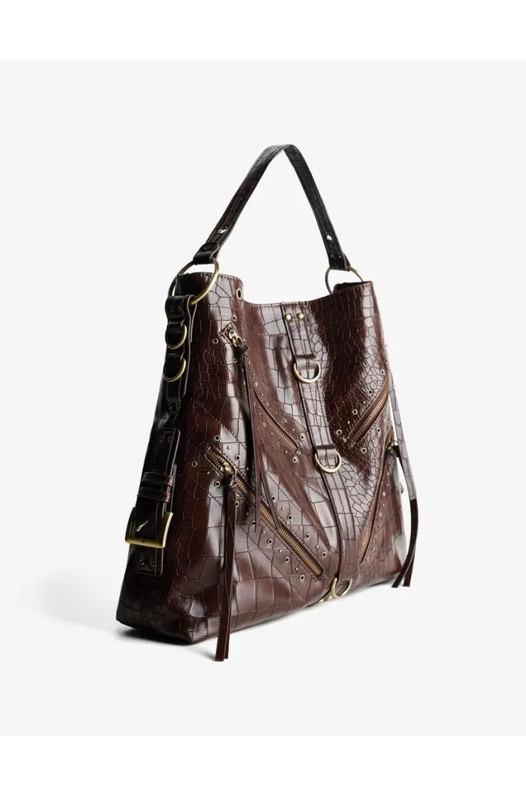 Studded leather effect maxi bag, Bershka women Studded leather effect maxi bag, Bershka women