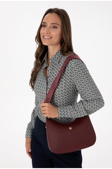 کیف دوشی قهوه ای مجلسی زنانه یو اس پولو اسن