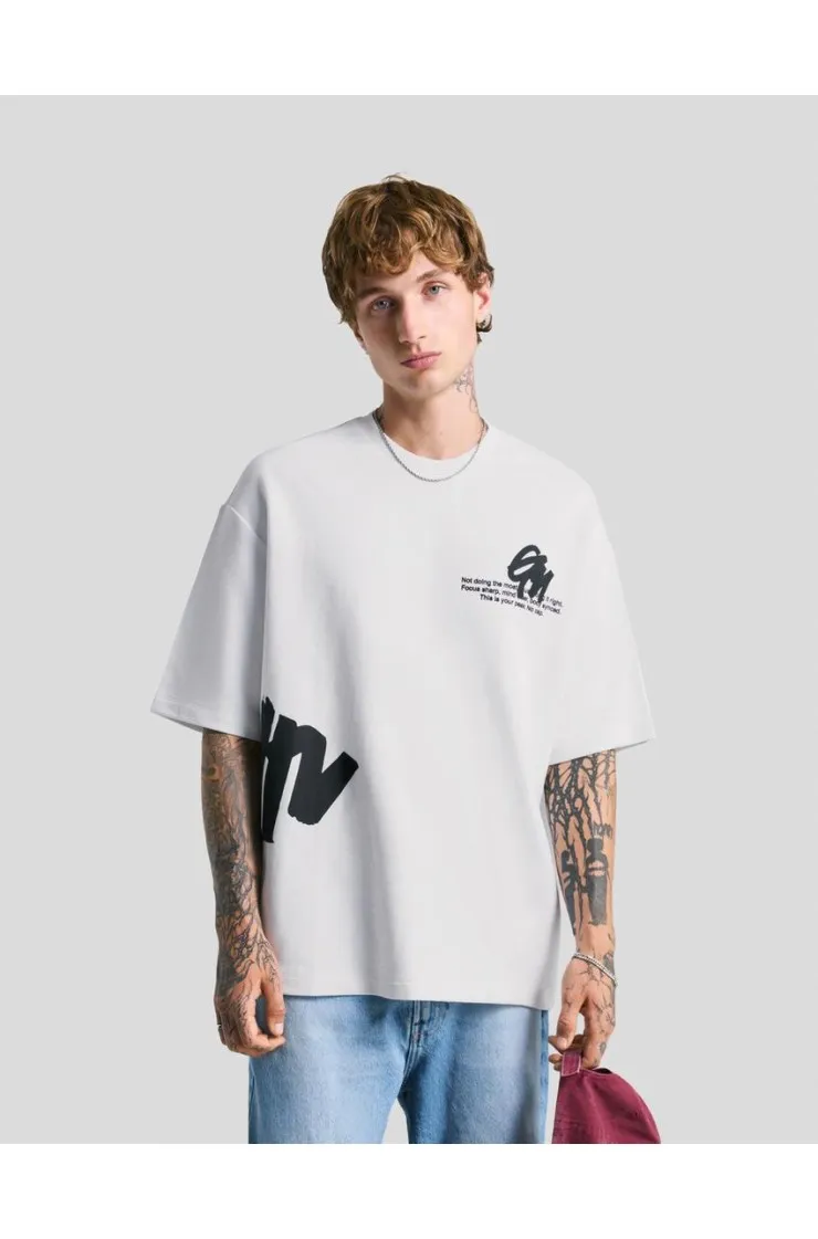 Printed short sleeve plush T-shirt, Bershka men
