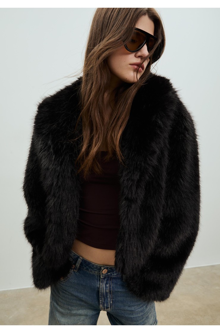 Faux fur jacket, Stradivarius
