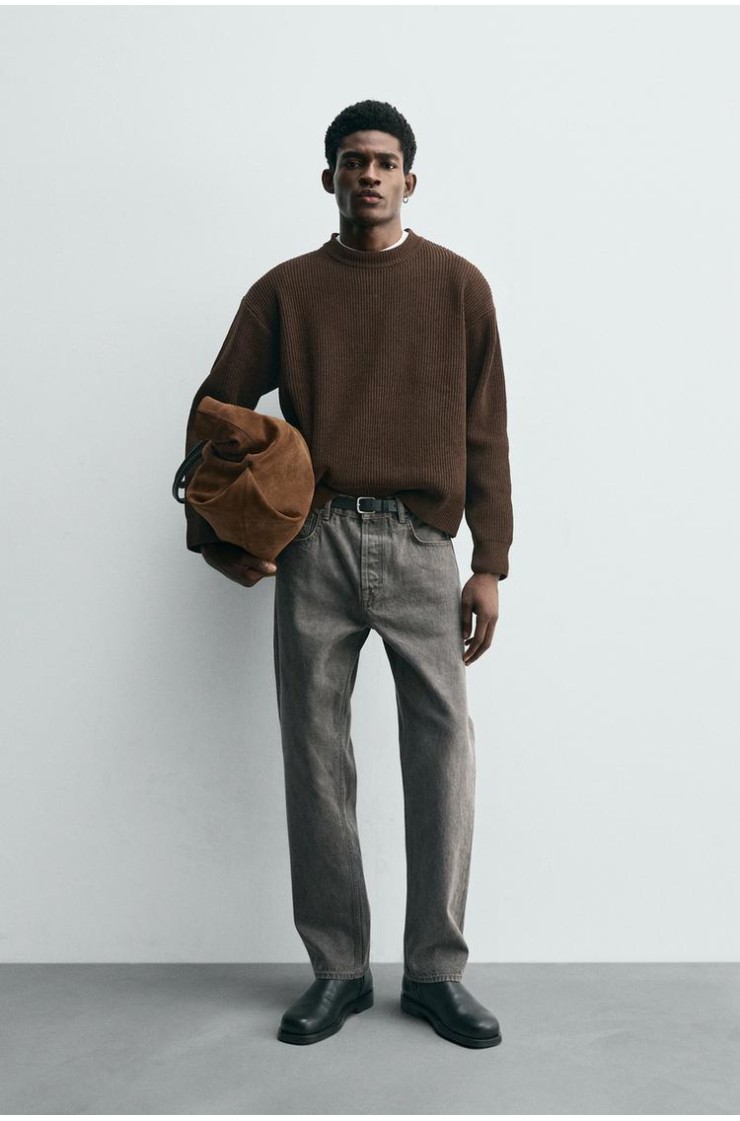 TEXTURED CHENILLE SWEATER, Zara men