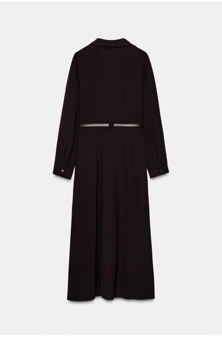 MIDI SHIRT DRESS WITH BELT, Zara women