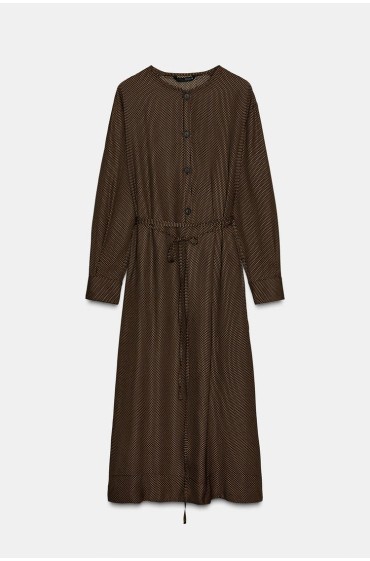 POLKA DOT DRESS WITH BELT ZW COLLECTION, Zara women