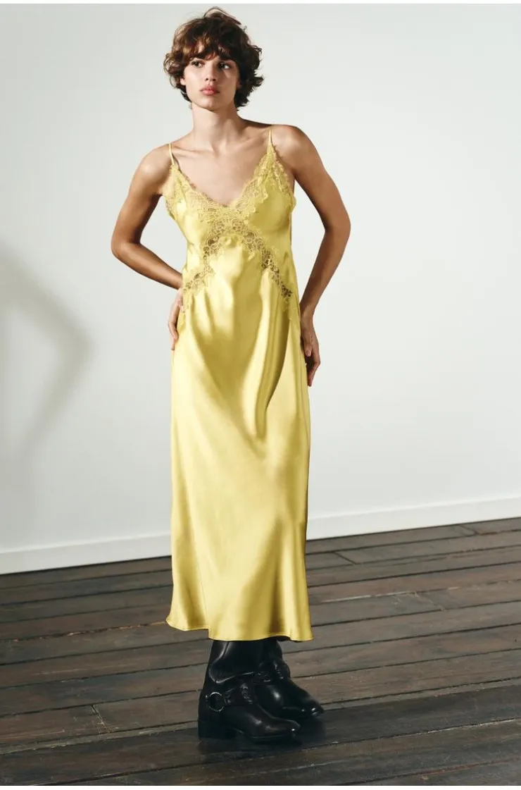 SATIN LACE DRESS, Zara women SATIN LACE DRESS, Zara women