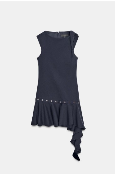 ASYMMETRIC SHORT DRESS WITH STUDS, Zara women