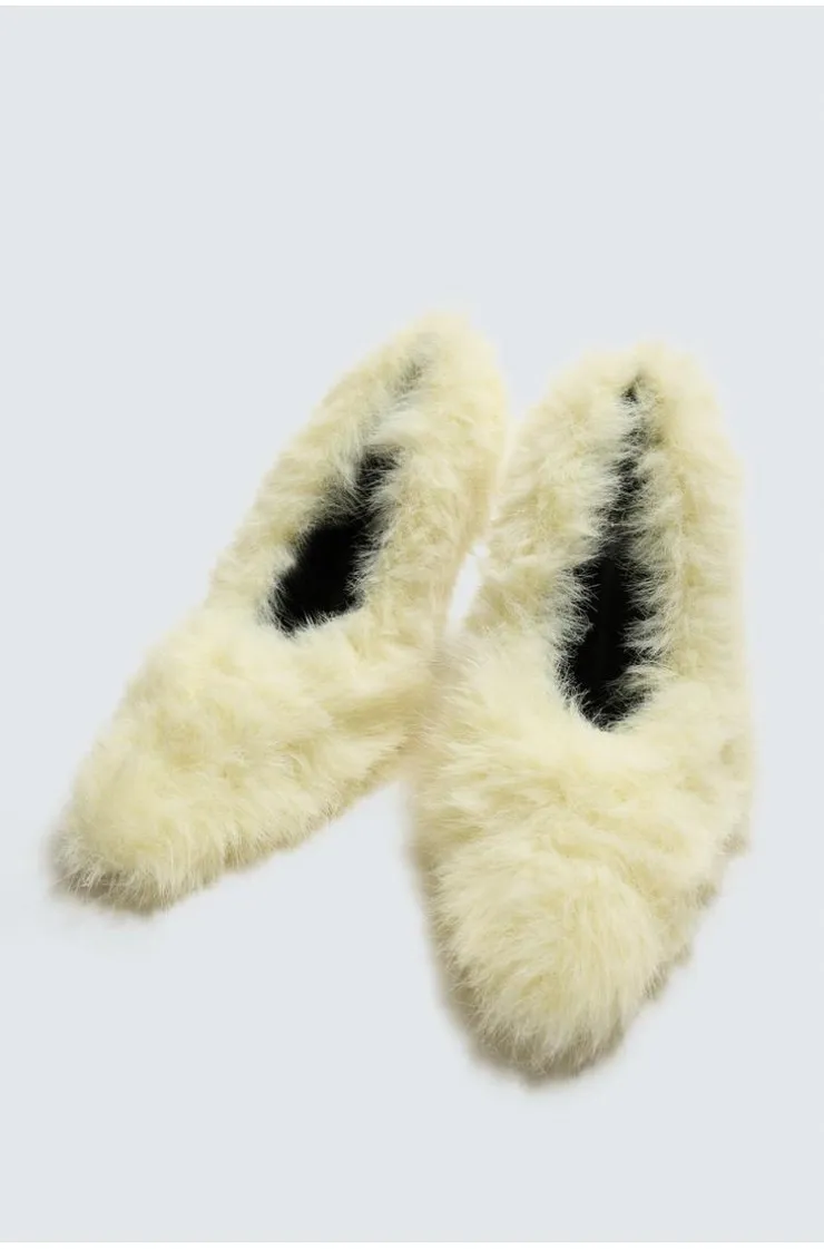 ZARA HARRY LAMBERTxDISNEY ファーパンプス FAUX FUR SHOES HARRY LAMBERT FOR ZARA x DISNEY, Zara women