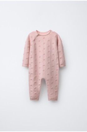 لباس شب خواب نوزاد صورتی روشن زارا 5536/517/644