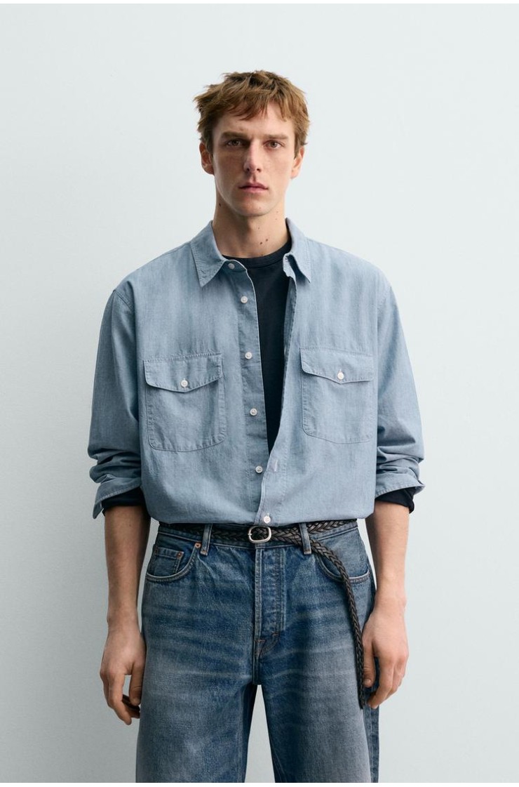CHAMBRAY DENIM SHIRT AARON LEVINE X ZARA, Zara men CHAMBRAY DENIM SHIRT AARON LEVINE X ZARA, Zara men