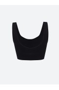 Black Non-wired Non-Padded Plain Seamless Sports Bra, LCW women
