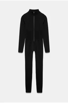 سرهمی اسکی پشمی مرینوس بدون درز زنانه مشکی زارا