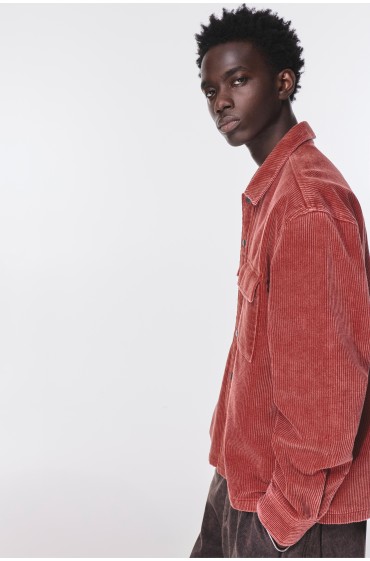 پیراهن کبریتی مردانه مایل به قرمز پل اند بیر