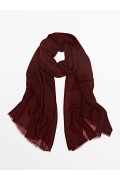  دستمال گردن باریک و روشن ۱۰۰٪ پشمی زنانه شراب قرمز ماسیمودوتی 