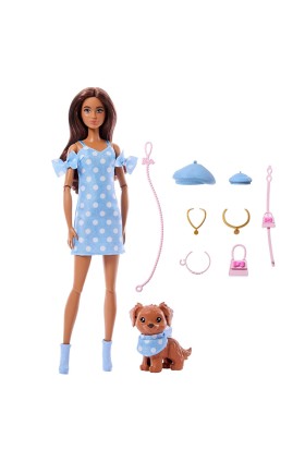 عروسک باربی Barbie Compatible Friends Polka Dot Theme JFP38