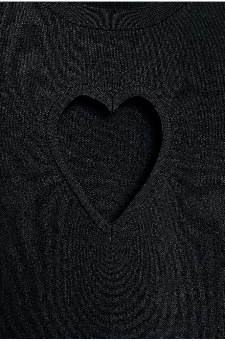 KNIT JUMPER WITH HEART CUT-OUT, Zara women