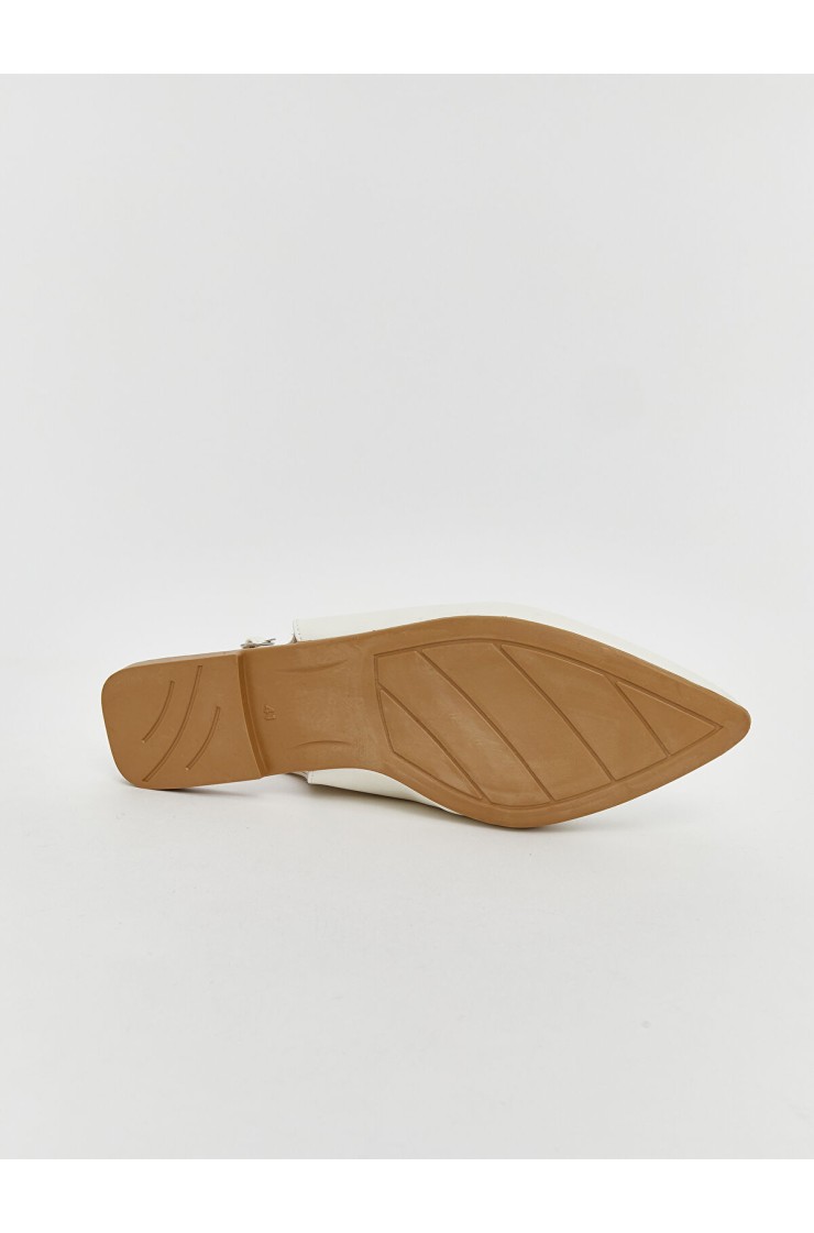 White Pointed Toe Women's Ballet Flats, LCW women